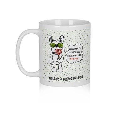 „...jó az Úr!” – Bolldy, a boldog bulldog – bögre