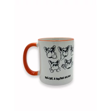 ...azokról gondolkozzatok, amik igazak... – Bolldy, a boldog bulldog – bögre narancssárga füllel