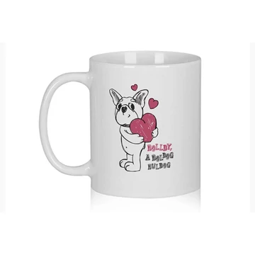 „Jézus szeret téged! …és én is! :)” – Bolldy, a boldog bulldog – bögre