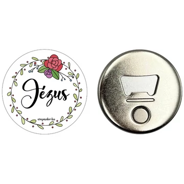 Jézus – Hűtőmágnes üvegnyitóval