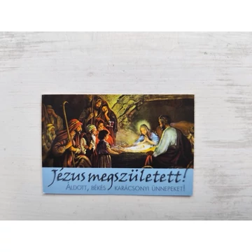 Jézus megszületett! – betlehemes– Minikártya csomag, karácsonyi