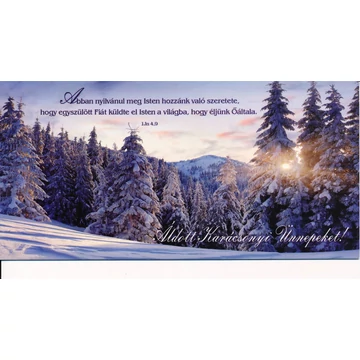 Abban nyilvánult meg Isten hozzánk való szeretete... – Karácsonyi borítékos képeslap