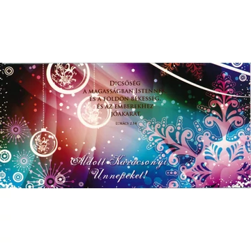 Dicsőség a magasságban Istennek... – Karácsonyi borítékos képeslap