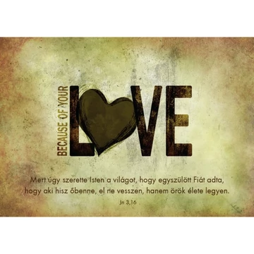 Mert úgy szerette Isten a világot... – Képeslap csomag (KE-S8)