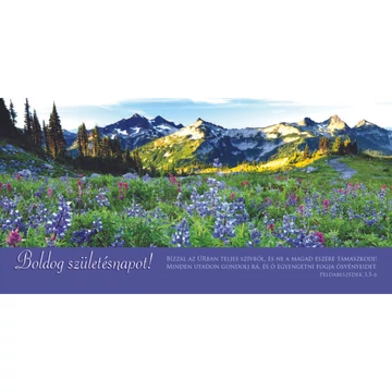 Bízzál az Úrban teljes szívből... (születésnap) – Borítékos képeslap