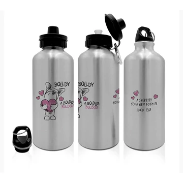 Bolldy, a boldog bulldog – kulacs – „A szeretet soha nem fogy el”