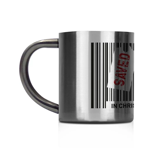 „Saved in Christ – John 3:16” – fémbögre, kisméretű