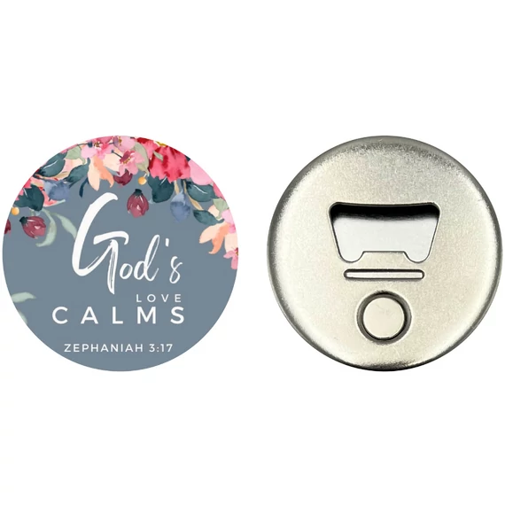 God's love calms – Hűtőmágnes üvegnyitóval