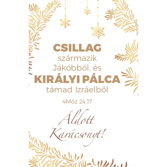 Csillag származik Jákóbból... – Karácsonyi, egyoldalas ajándékkísérő kártya csomag