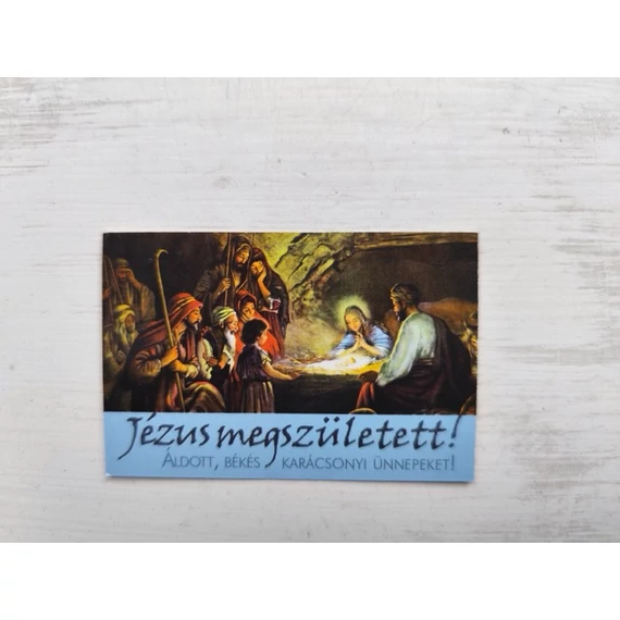 Jézus megszületett! – betlehemes– Minikártya csomag, karácsonyi