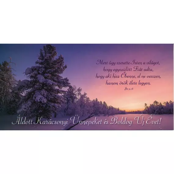 Mert úgy szerette Isten a világot... – Karácsonyi borítékos képeslap