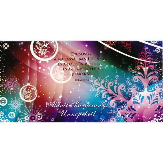 Dicsőség a magasságban Istennek... – Karácsonyi borítékos képeslap
