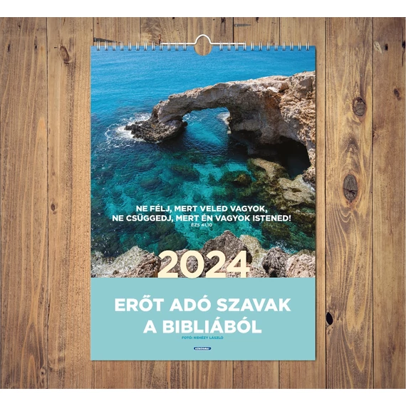 Falinaptár 2024 – nagy, spirál – Erőt adó szavak a Bibliából