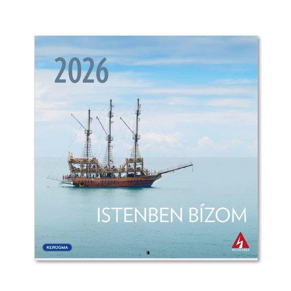 2026 Falinaptár – kis négyzetes, tűzött, vintage – Istenben bízom