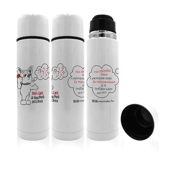 „Hívj segítségül engem…” – termosz – Bolldy, a boldog bulldog