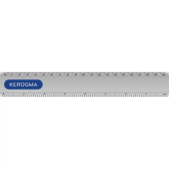 Kérügma – fém vonalzó, 20 cm