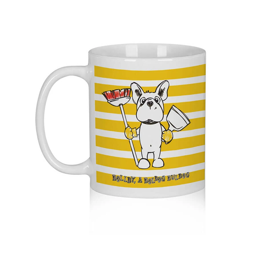 „Minden ékesen és jó rendben történjék” – Bolldy, a boldog bulldog – bögre