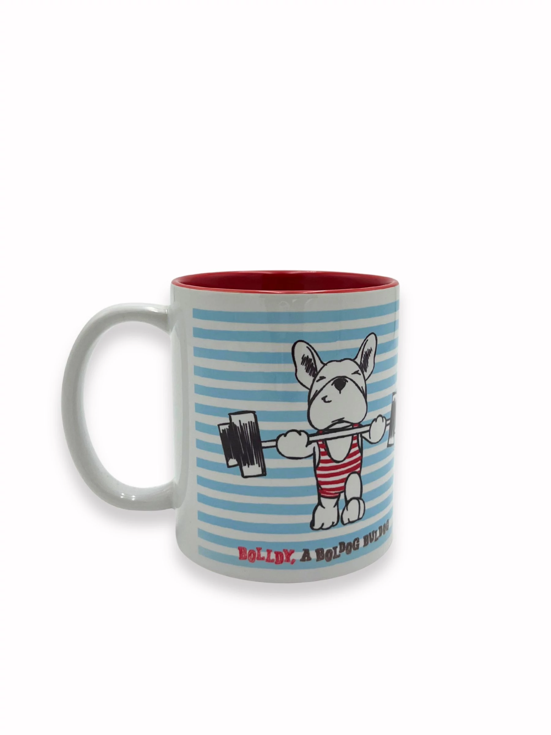Mindenre van erőm – Bolldy, a boldog bulldog – bögre piros belsővel