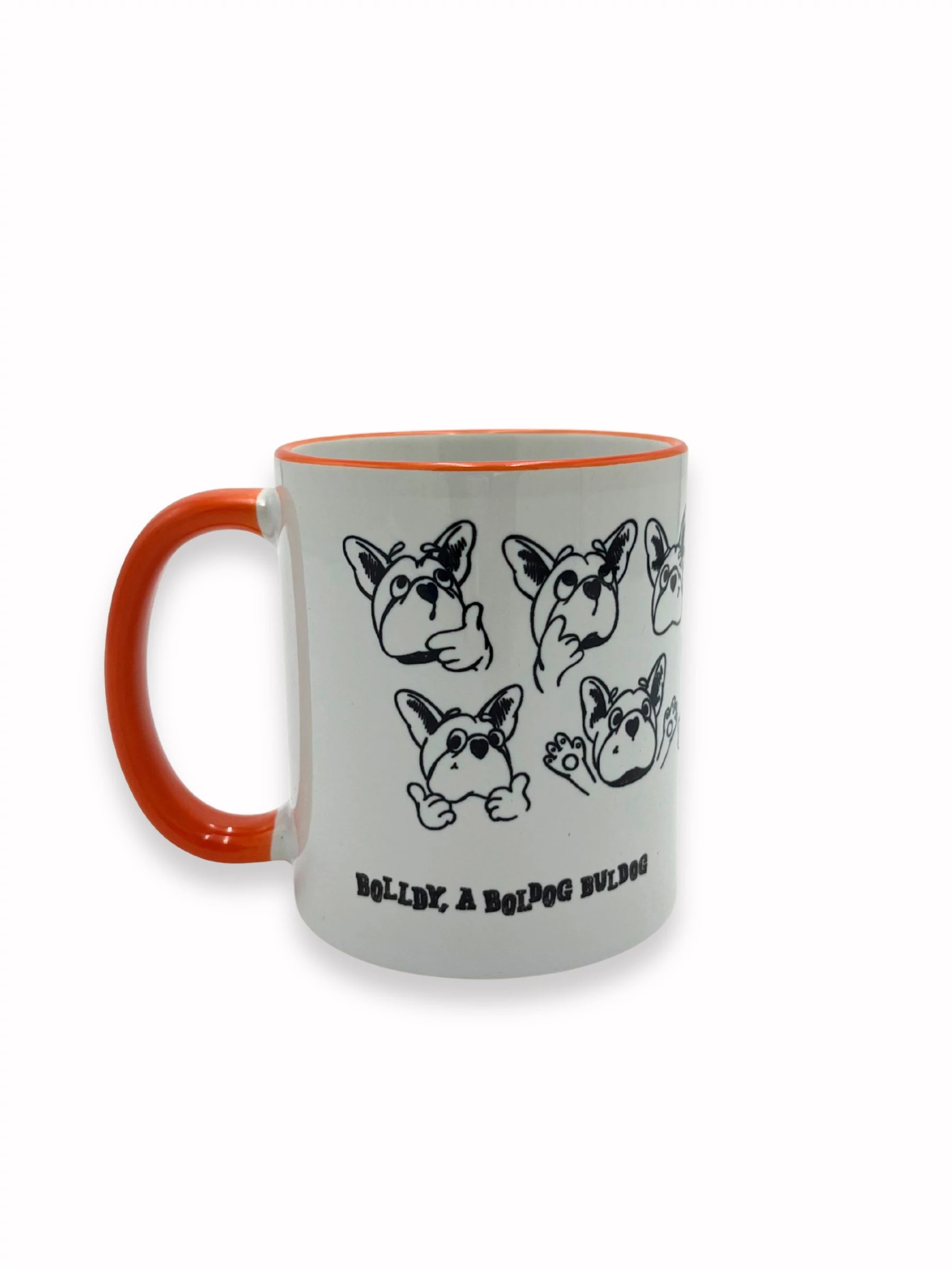 ...azokról gondolkozzatok, amik igazak... – Bolldy, a boldog bulldog – bögre narancssárga füllel