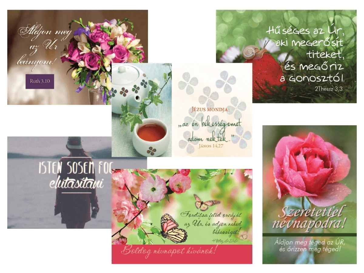 Minikártya – vegyes csomag 6 – névnapos