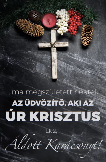 ...ma megszületett nektek az Üdvözítő... – Karácsonyi, egyoldalas ajándékkísérő kártya csomag