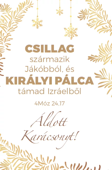 Csillag származik Jákóbból... – Karácsonyi, egyoldalas ajándékkísérő kártya csomag