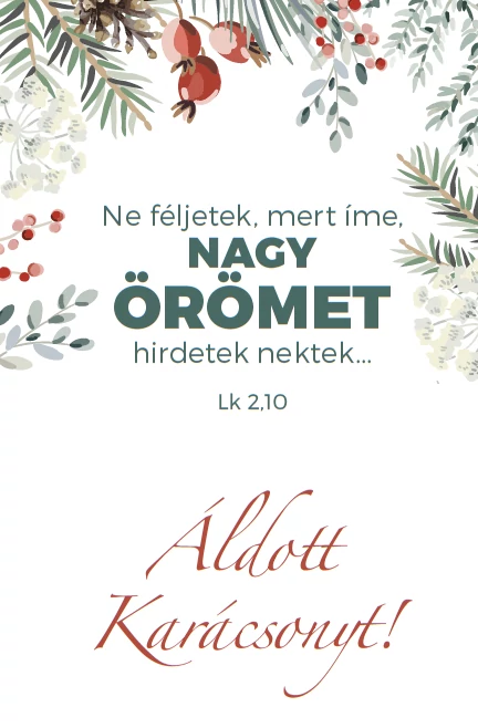 Ne féljetek... – Karácsonyi, egyoldalas ajándékkísérő kártya csomag