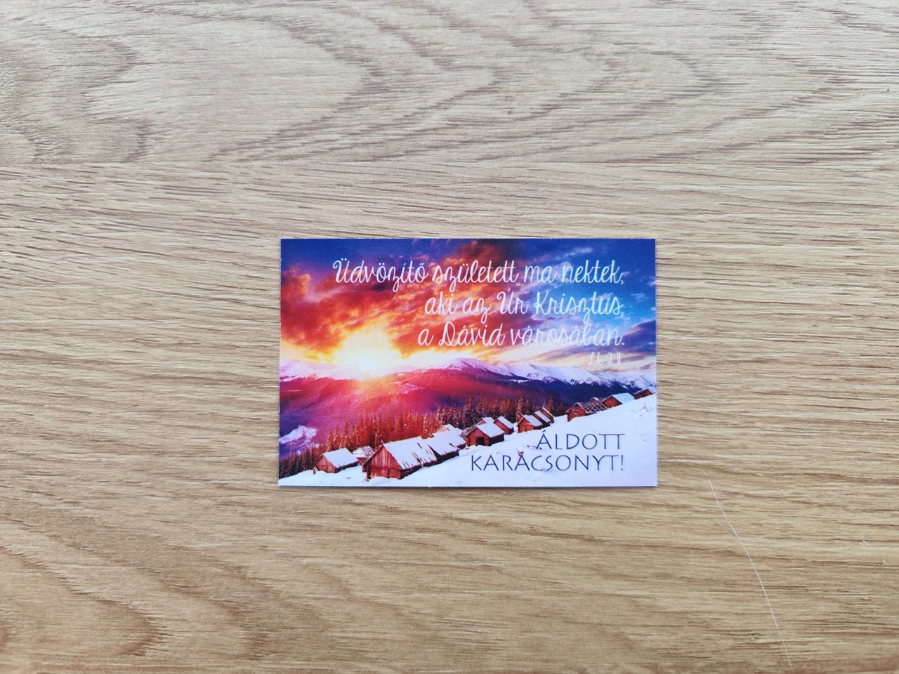Üdvözítő született ma nektek... – Minikártya csomag, karácsonyi