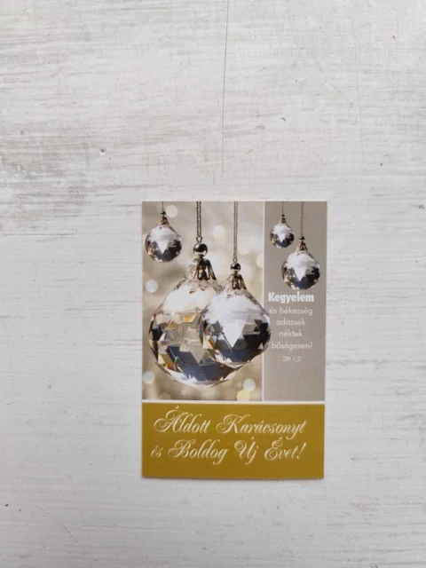 Kegyelem és békesség... – ezüst gömb – Minikártya csomag, karácsonyi