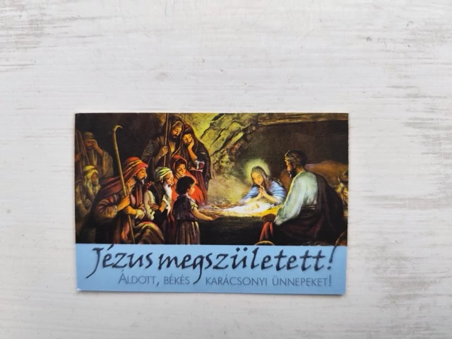 Jézus megszületett! – betlehemes– Minikártya csomag, karácsonyi