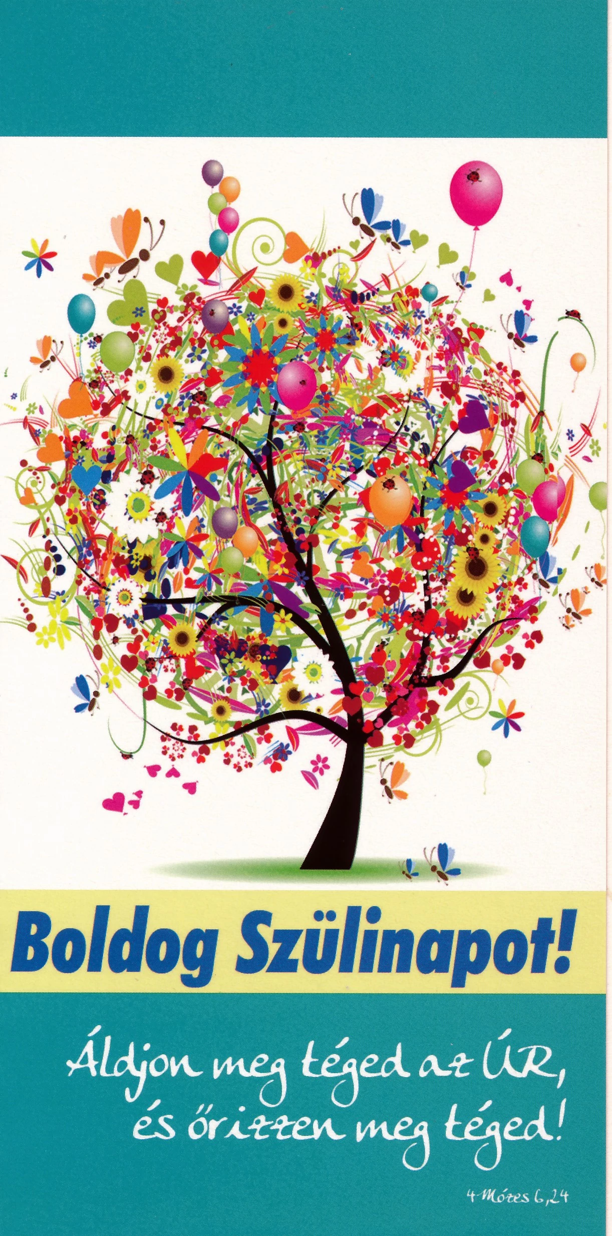 Áldjon meg téged az Úr... (születésnap) – Borítékos képeslap