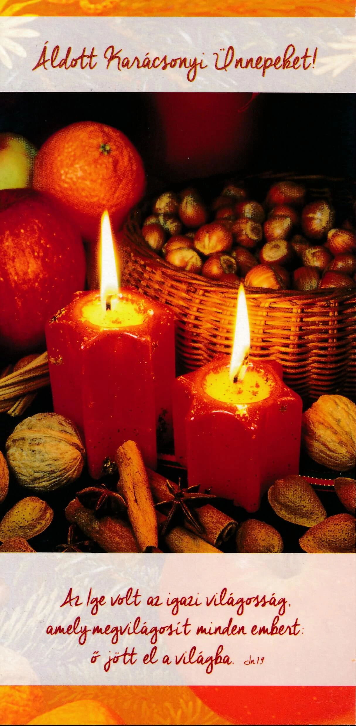 Az Ige volt az igazi világosság... – Karácsonyi borítékos képeslap