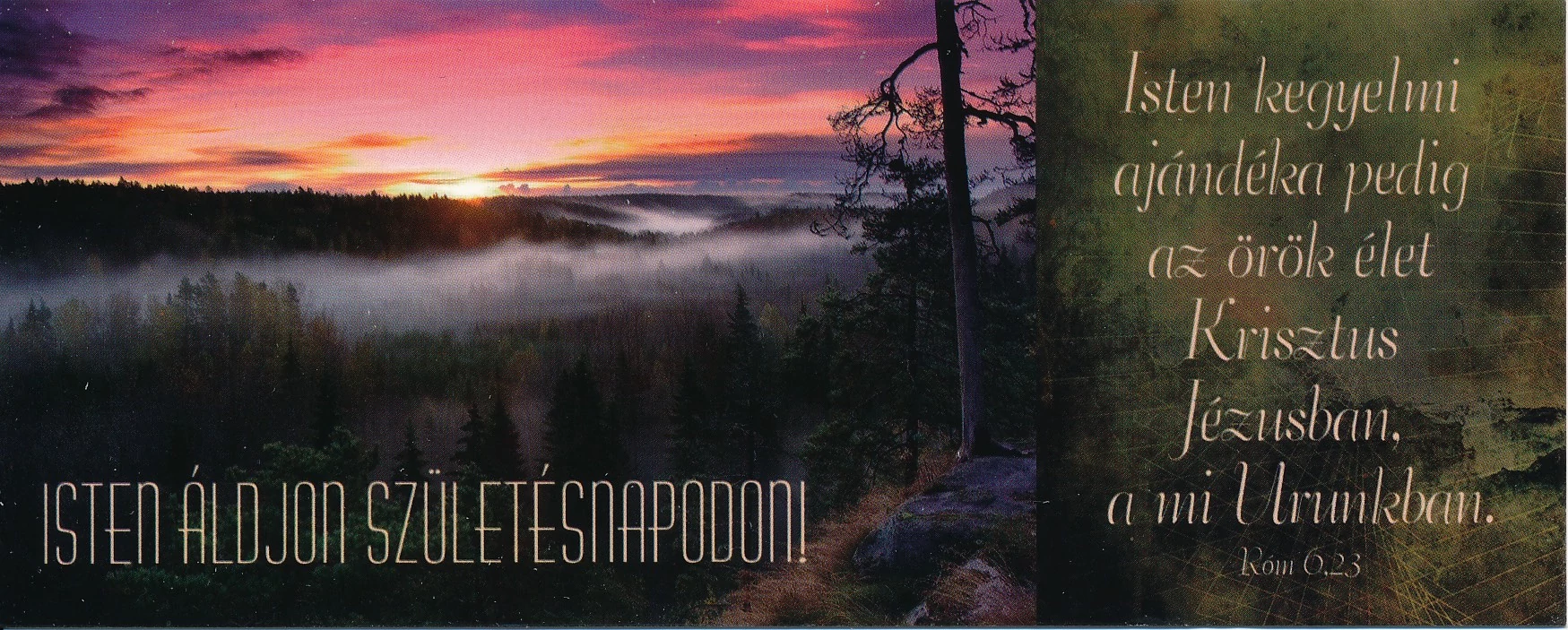 Isten kegyelmi ajándéka pedig az örök élet... (születésnap) – Könyvjelző csomag (KJ-I08)