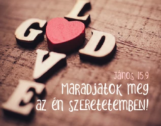 Maradjatok meg az én szeretetemben! – Kulcstartó