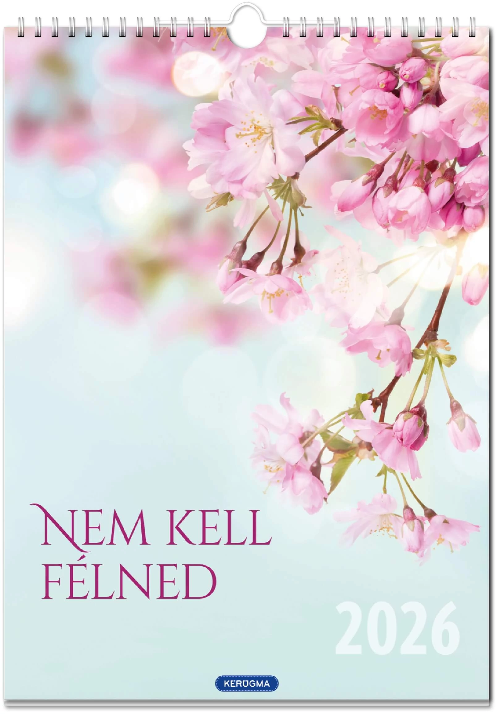 2026 Falinaptár – nagy, spirál, virágos– Nem kell félned